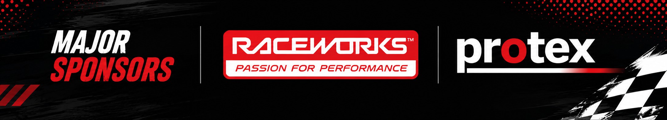 Major sponsors: Raceworks &mdash; passion for performance, and Protex.